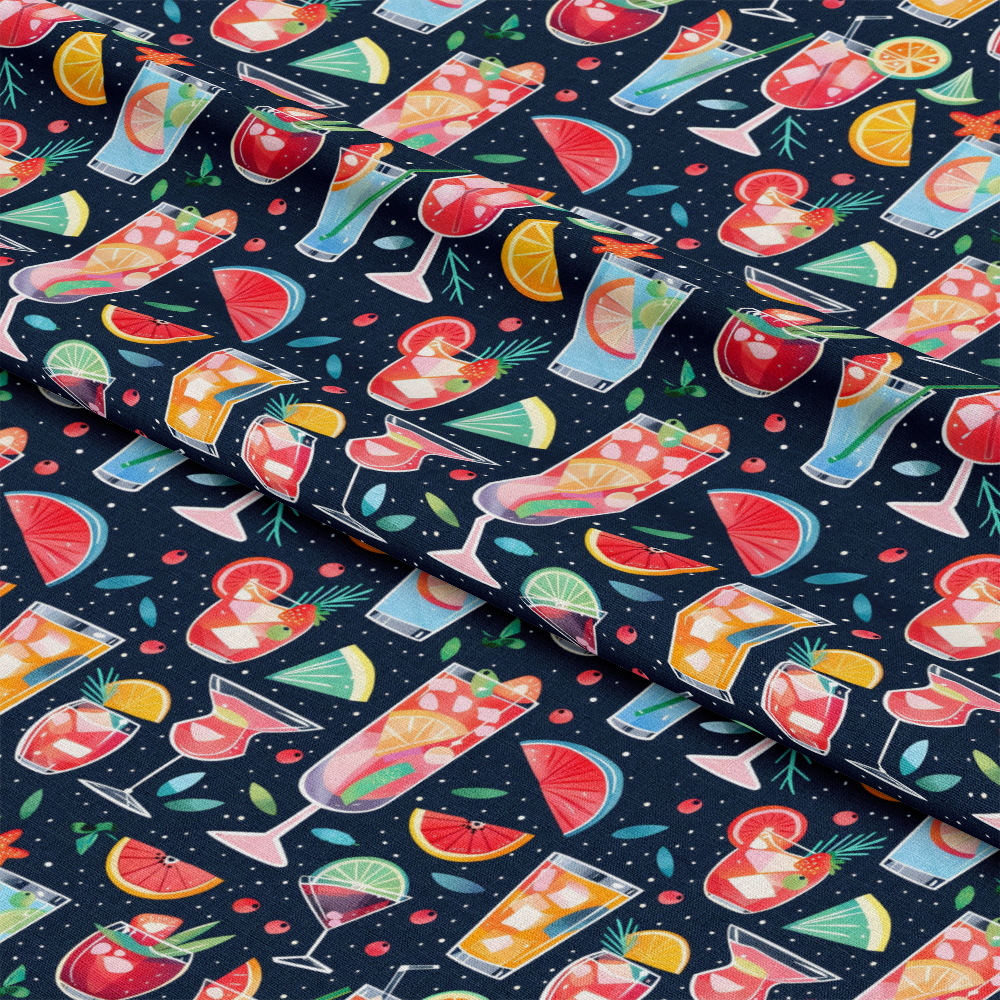 Summer Cocktails Pattern 10 Quilting Cotton Fabric