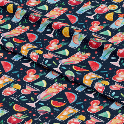 Summer Cocktails Pattern 10 Quilting Cotton Fabric