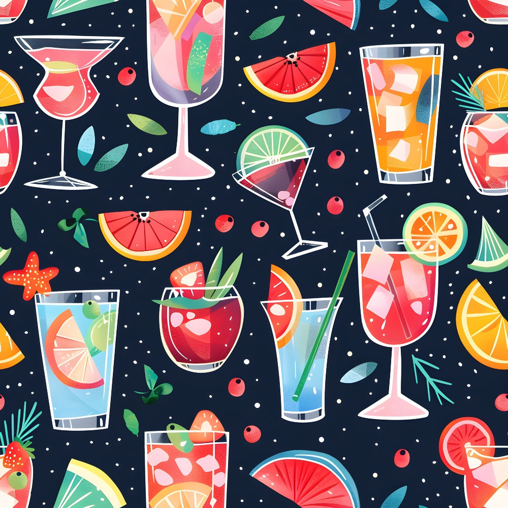 Pastel Sips Pattern 10 Minky Fabric