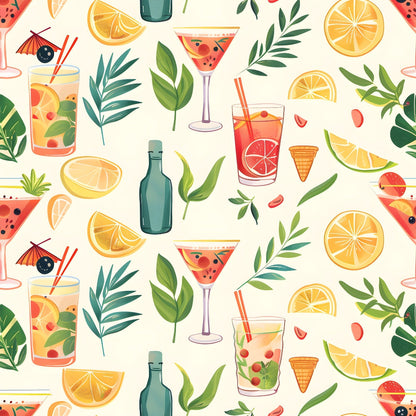 Pastel Sips Pattern 11 Minky Fabric