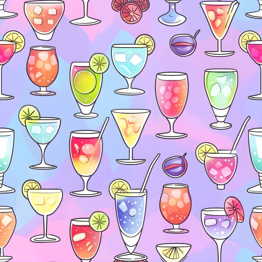 Pastel Sips Pattern 12 Minky Fabric