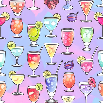 Pastel Sips Pattern 12 Minky Fabric