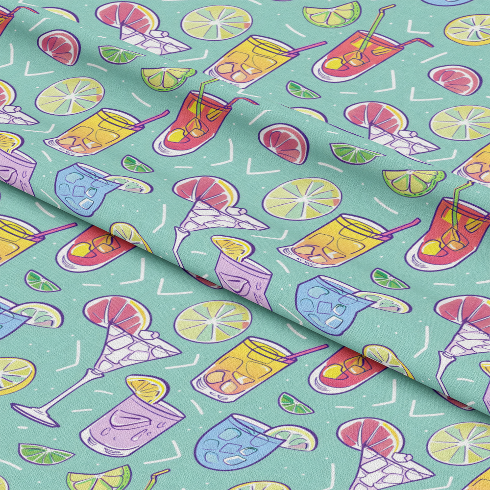 Summer Cocktails Pattern 14 Quilting Cotton Fabric