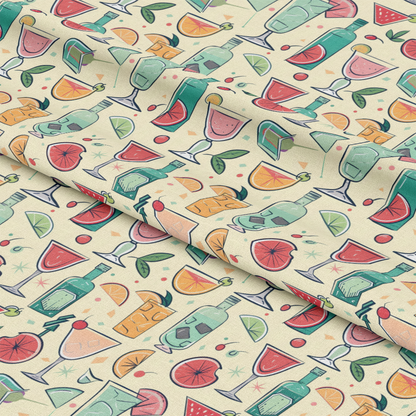 Summer Cocktails Pattern 4 Quilting Cotton Fabric