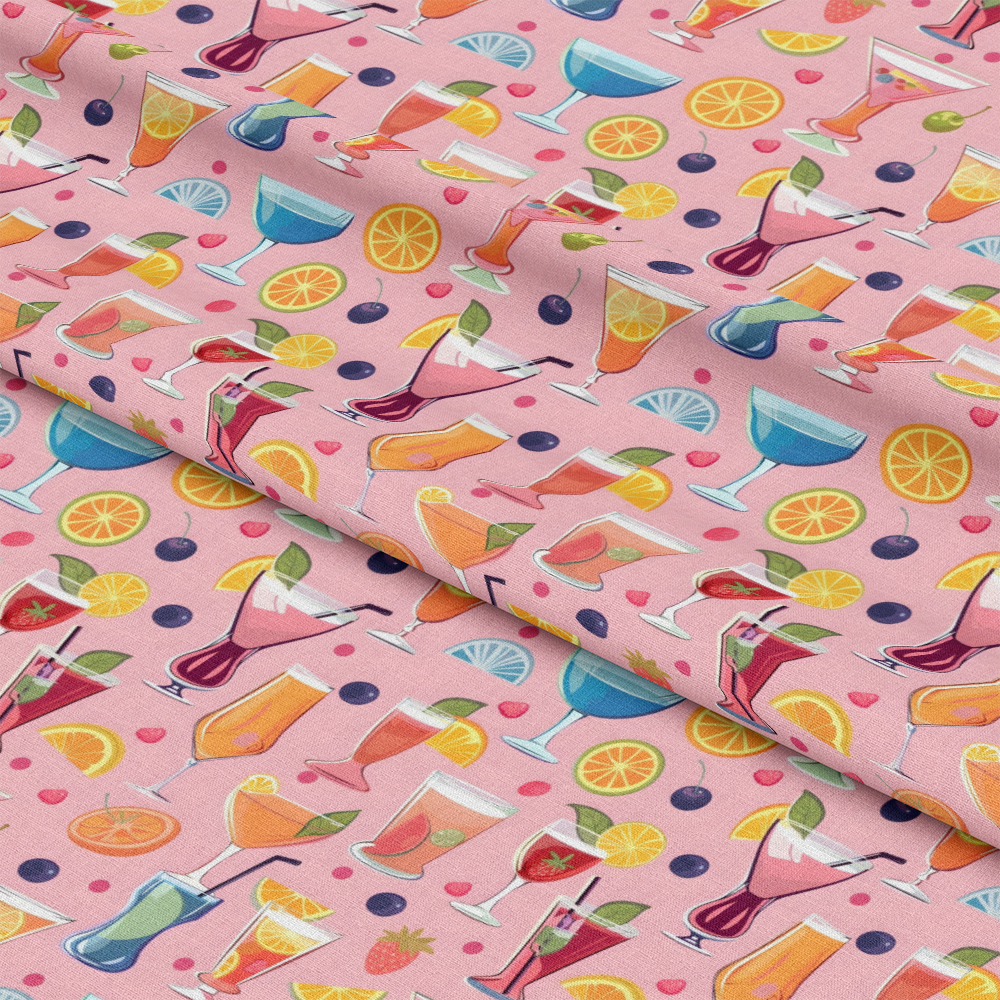 Summer Cocktails Pattern 5 Quilting Cotton Fabric