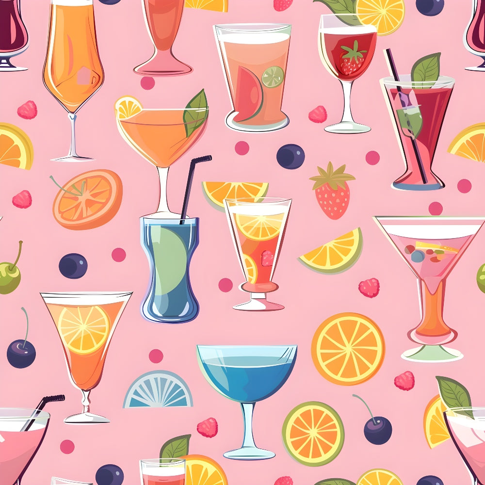 Pastel Sips Pattern 5 Minky Fabric