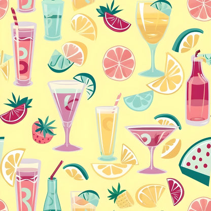 Pastel Sips Pattern 6 Minky Fabric
