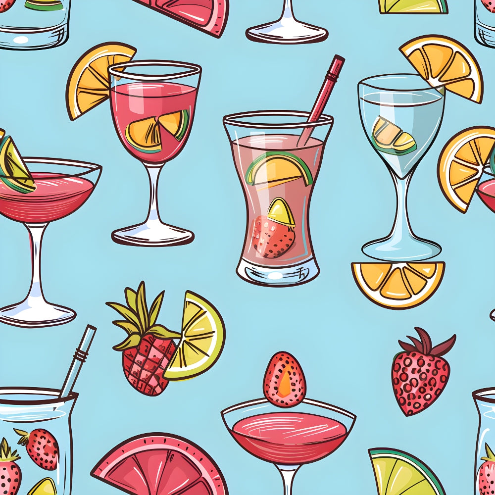 Pastel Sips Pattern 8 Minky Fabric