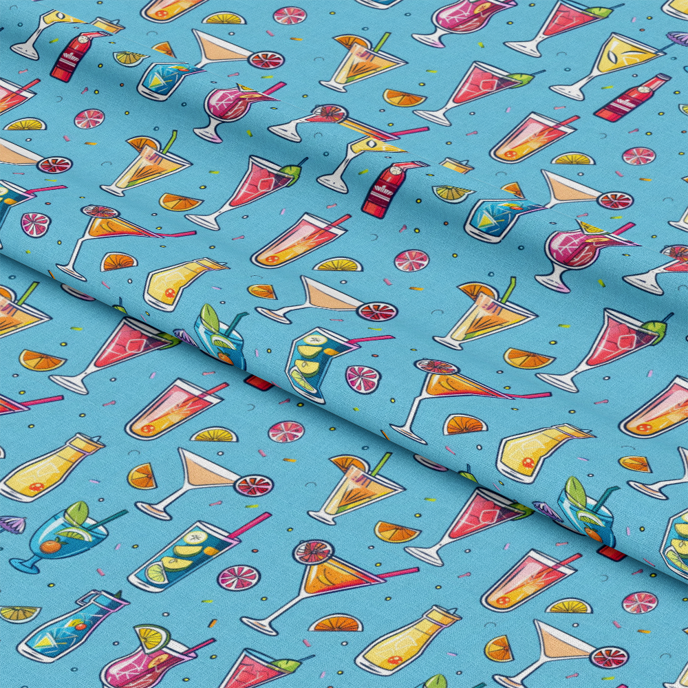 Summer Cocktails Pattern 9 Quilting Cotton Fabric