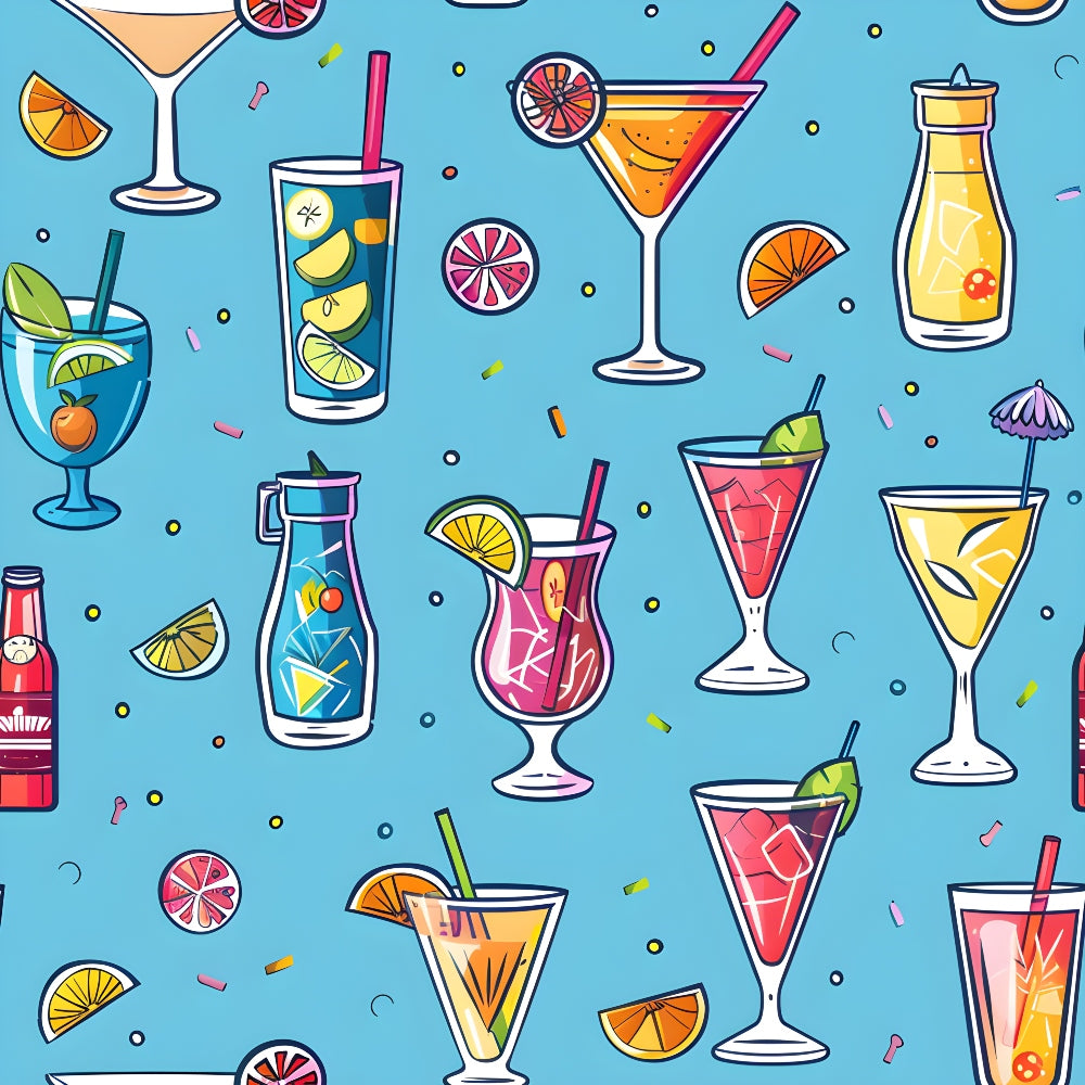 Pastel Sips Pattern 9 Minky Fabric