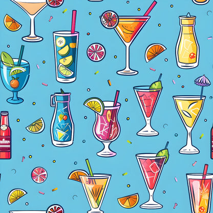 Pastel Sips Pattern 9 Minky Fabric