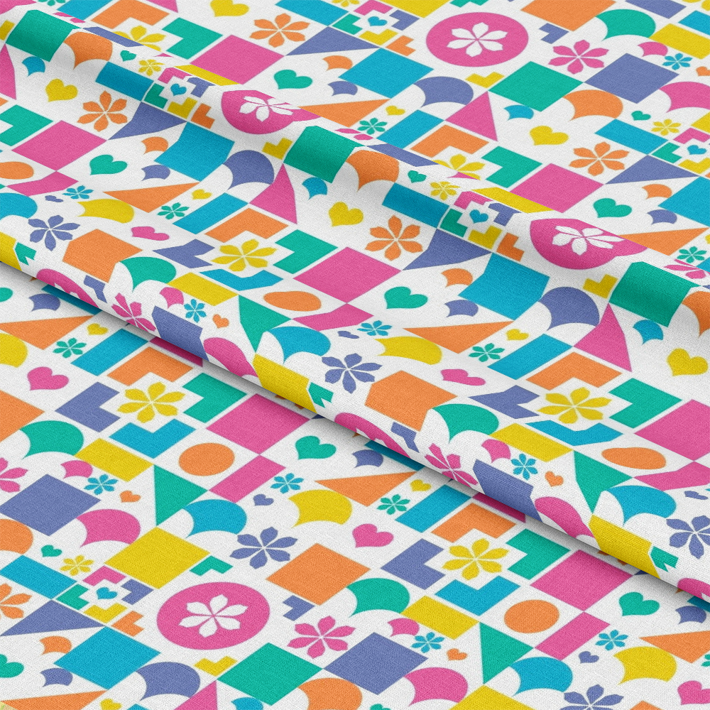 Summer Rainbow Pattern 19 Quilting Cotton Fabric