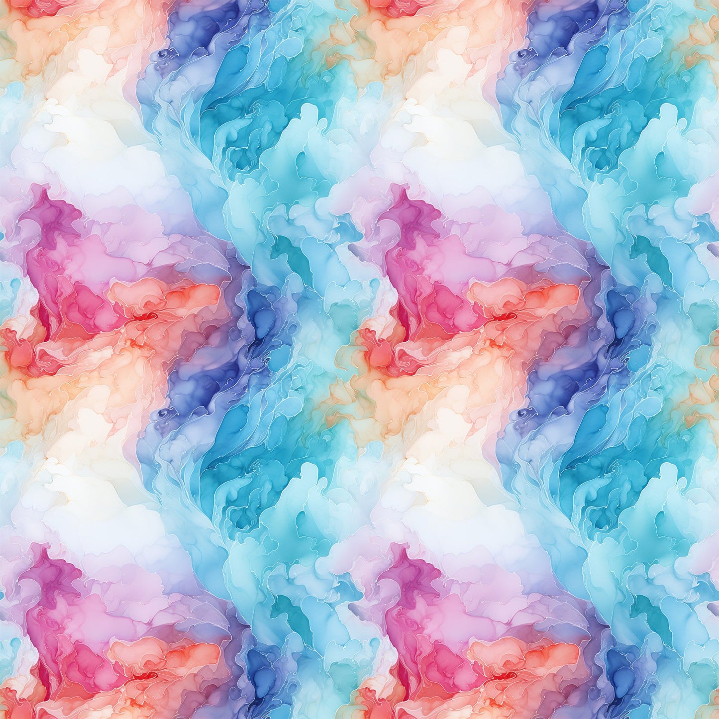 Summer Colored Marble Pattern 1 Quilting Cotton Fabric