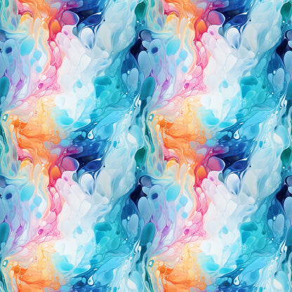 Summer Colored Marble Pattern 3 Quilting Cotton Fabric