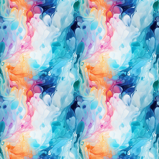 Summer Colored Marble Pattern 3 Quilting Cotton Fabric