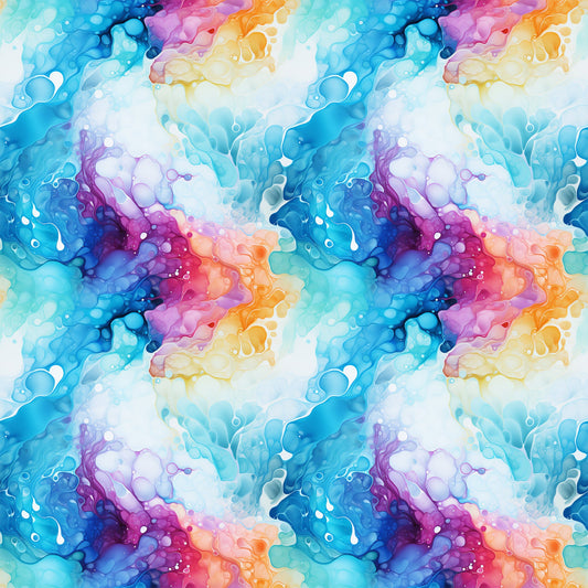 Summer Colored Marble Pattern 4 Quilting Cotton Fabric