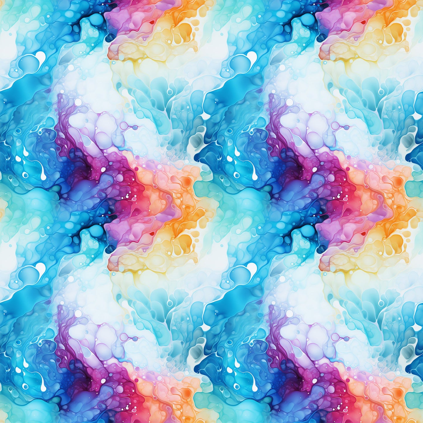 Summer Colored Marble Pattern 4 Quilting Cotton Fabric