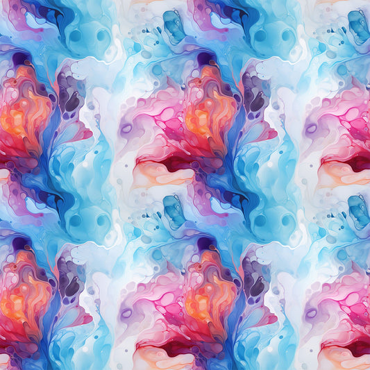 Summer Colored Marble Pattern 5 Quilting Cotton Fabric