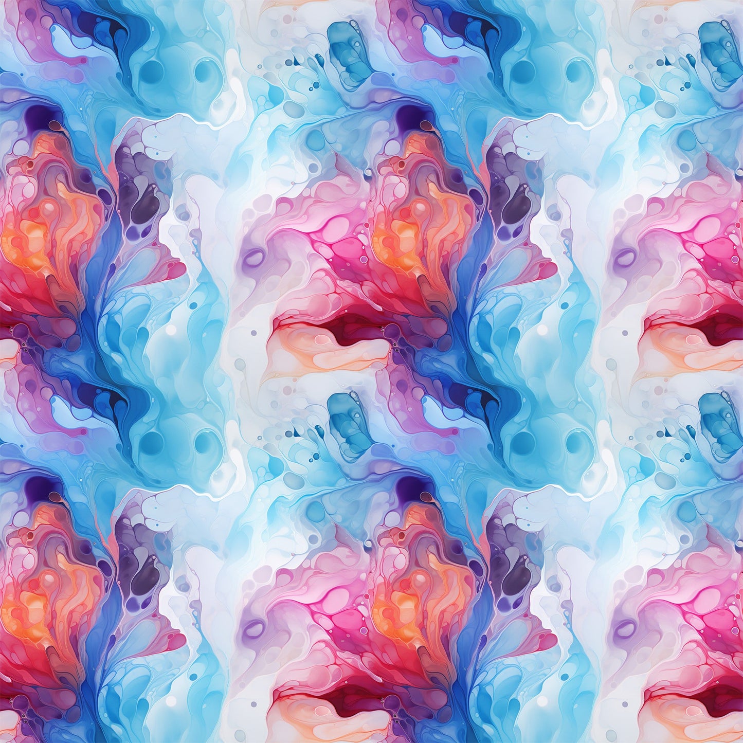 Summer Colored Marble Pattern 5 Quilting Cotton Fabric