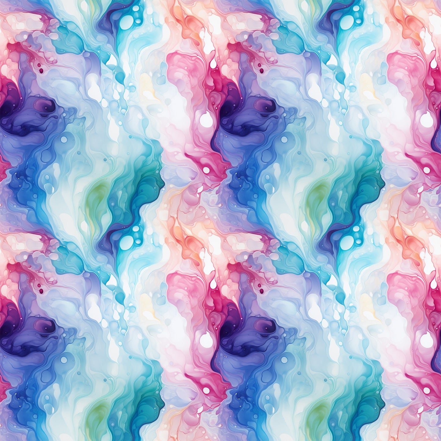 Summer Colored Marble Pattern 6 Quilting Cotton Fabric