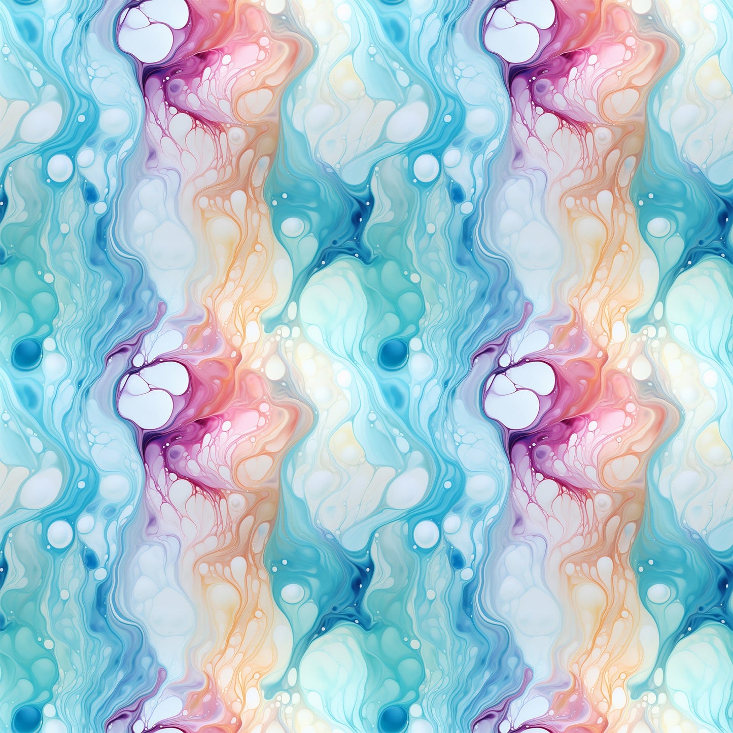 Summer Colored Marble Pattern 7 Quilting Cotton Fabric