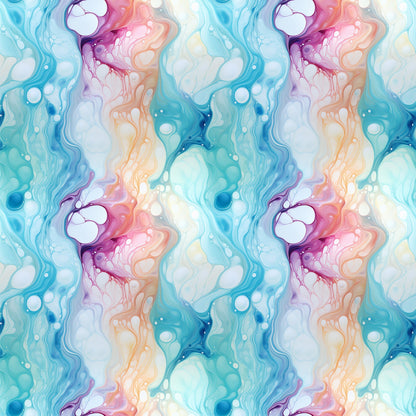 Summer Colored Marble Pattern 7 Quilting Cotton Fabric