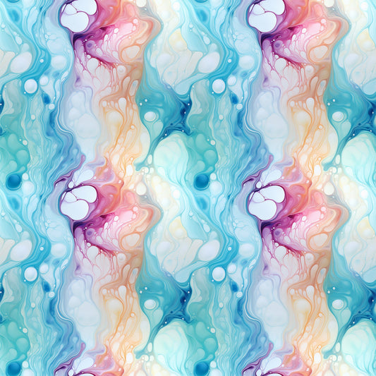 Summer Colored Marble Pattern 7 Quilting Cotton Fabric