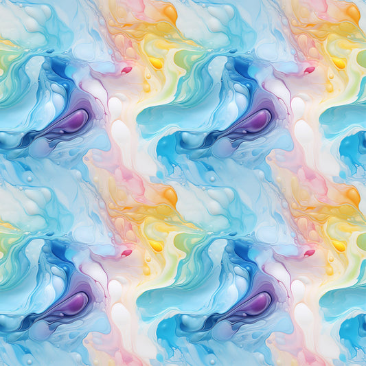 Summer Colored Marble Pattern 8 Quilting Cotton Fabric