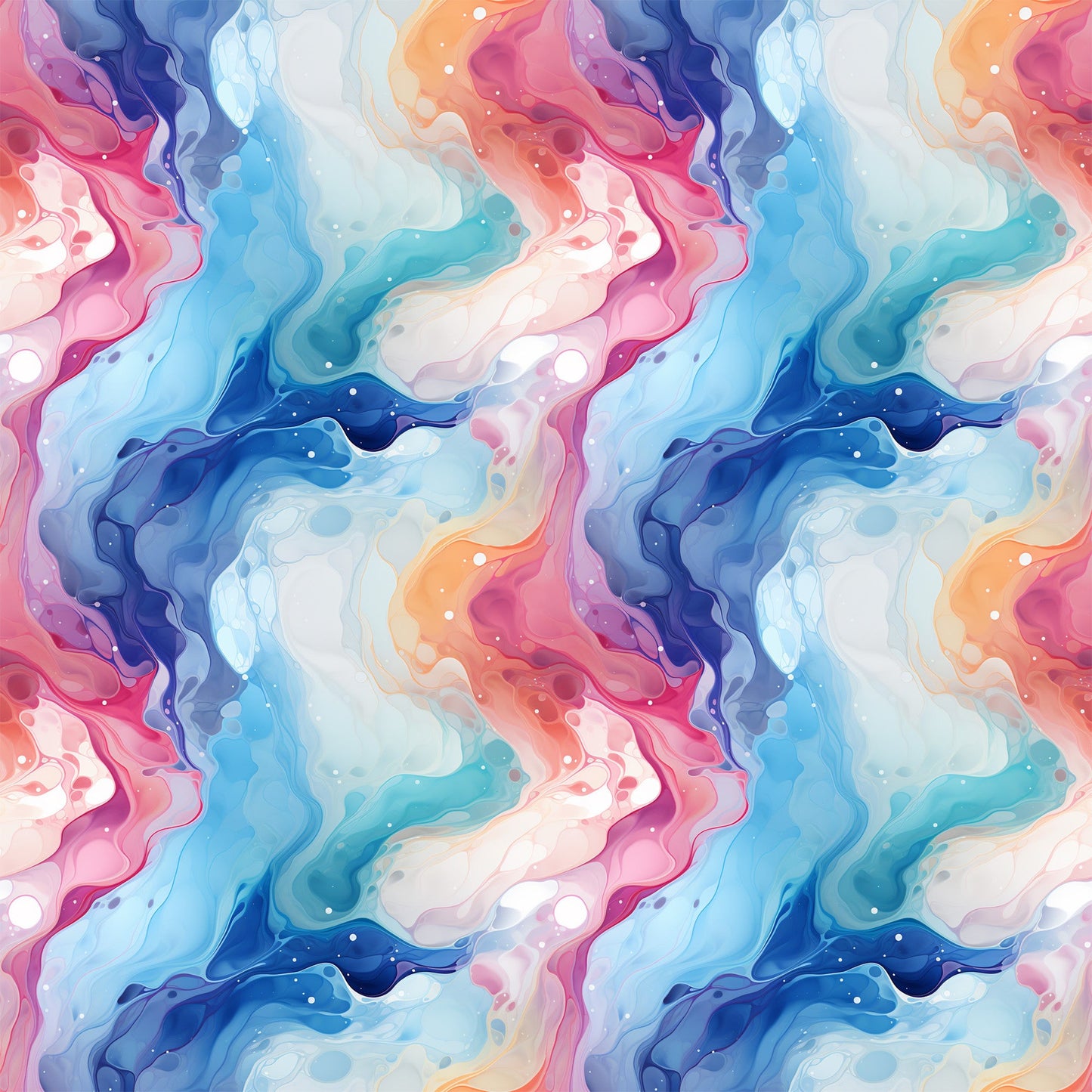Summer Colored Marble Pattern 9 Quilting Cotton Fabric