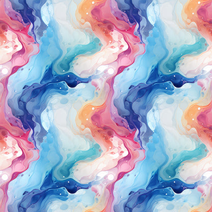 Summer Colored Marble Pattern 9 Quilting Cotton Fabric