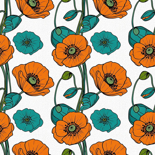 Summer Floral Pattern 12 Quilting Cotton Fabric