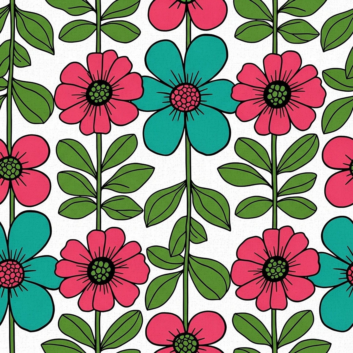 Summer Floral Pattern 14 Quilting Cotton Fabric