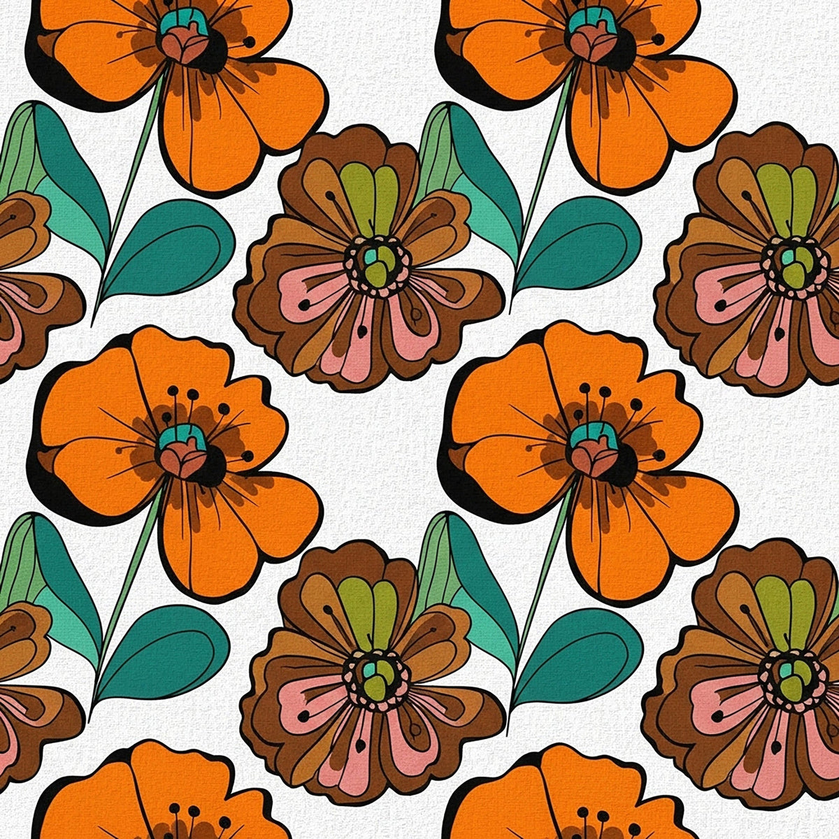 Mod Petal Pop Pattern 15 Minky Fabric