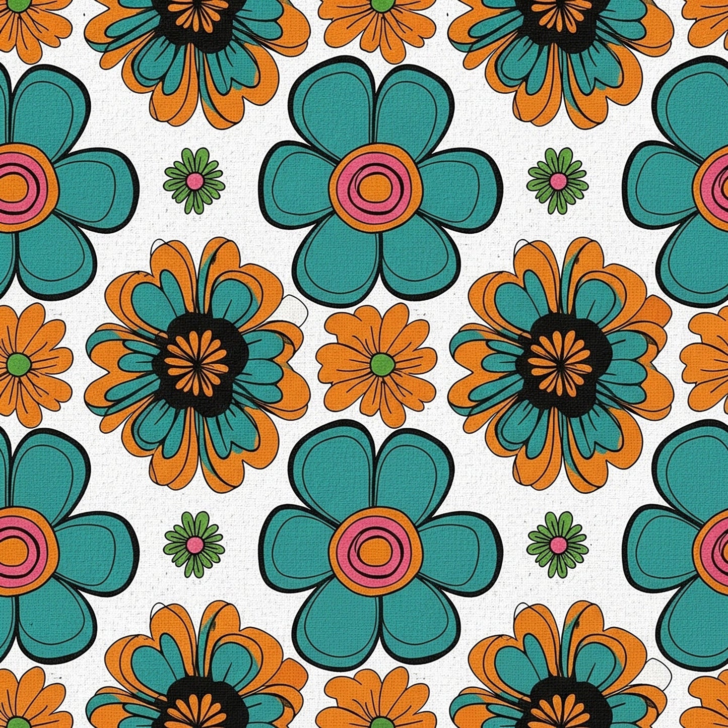 Summer Floral Pattern 19 Quilting Cotton Fabric