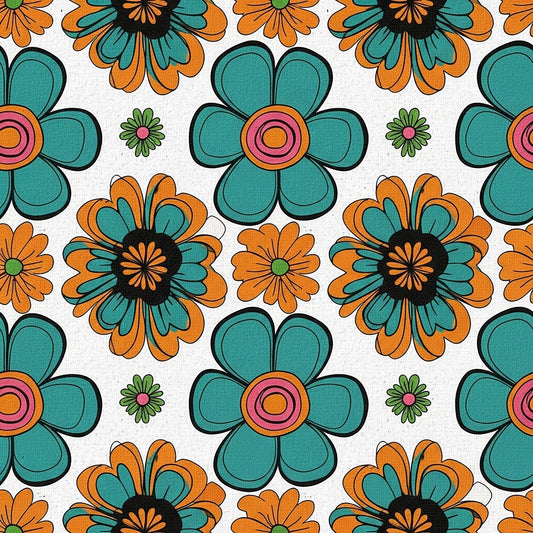 Summer Floral Pattern 19 Quilting Cotton Fabric