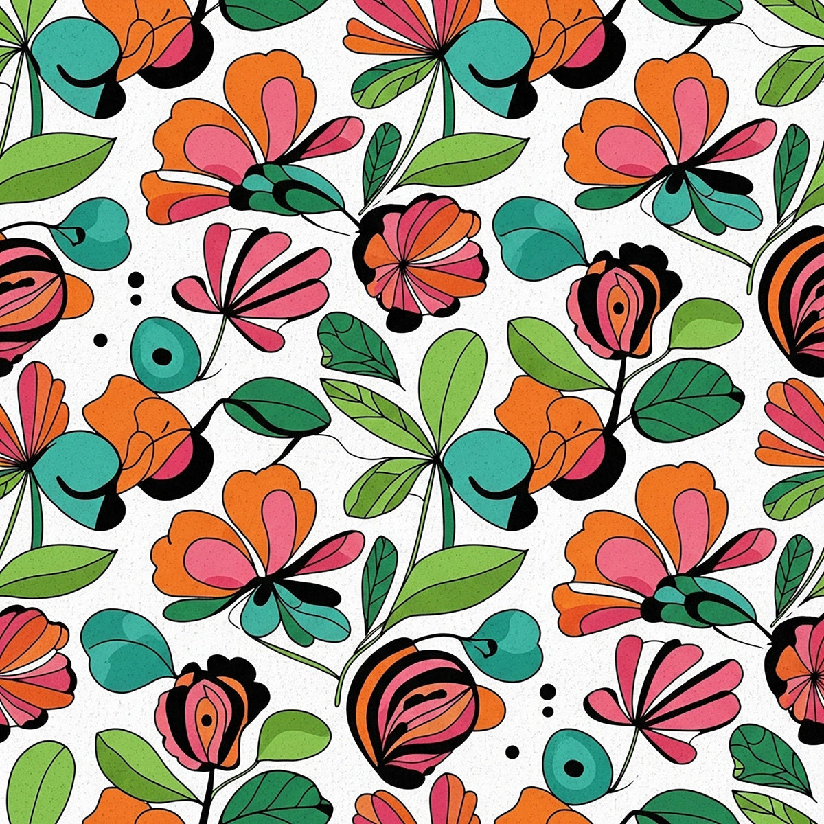 Mod Petal Pop Pattern 27 Minky Fabric
