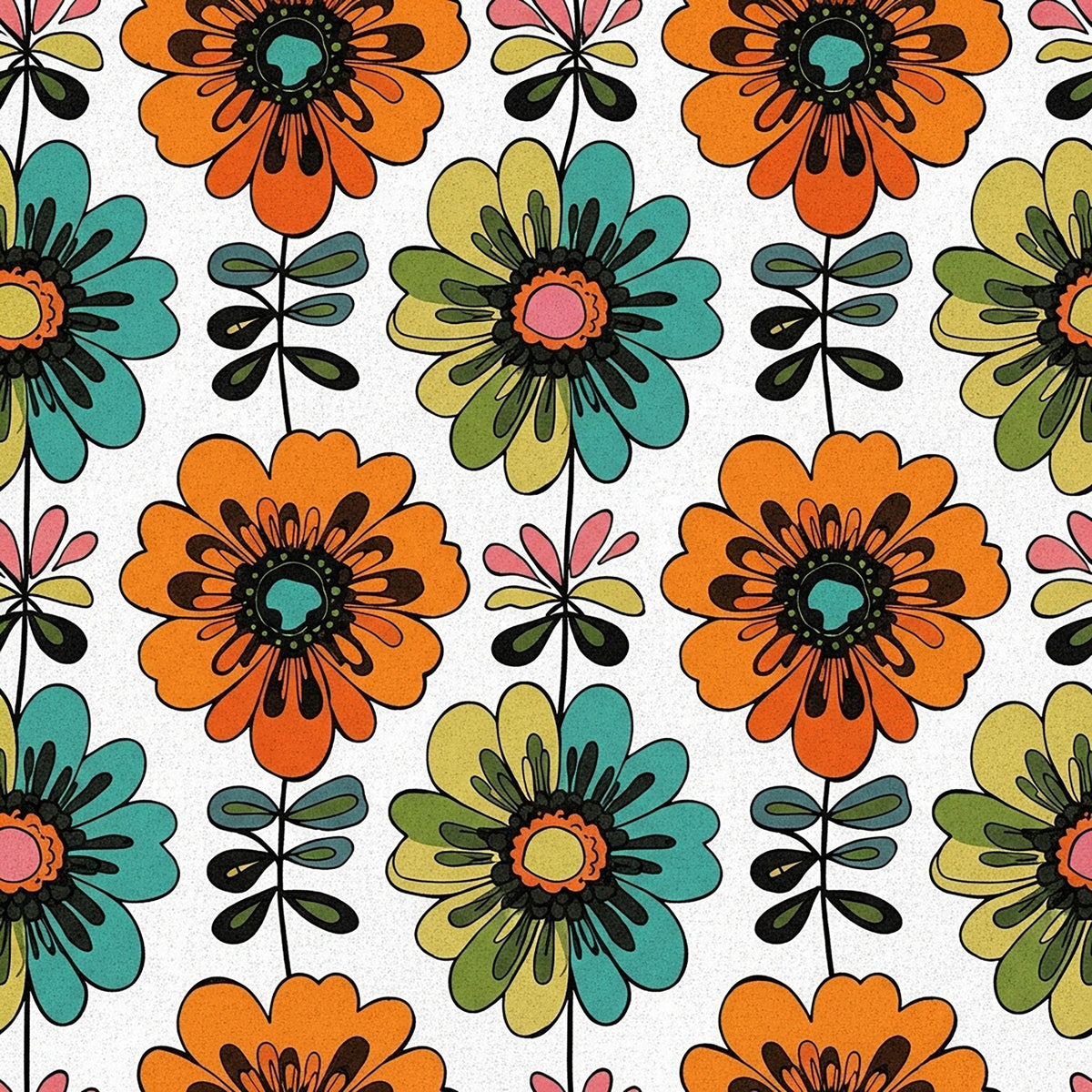Mod Petal Pop Pattern 6 Minky Fabric