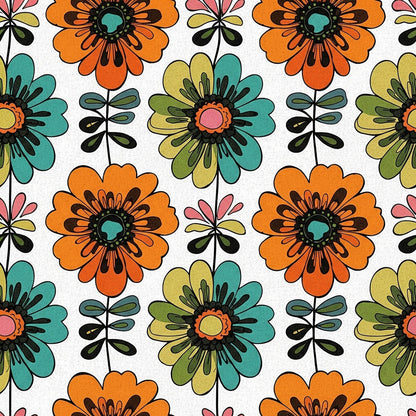 Mod Petal Pop Pattern 6 Minky Fabric