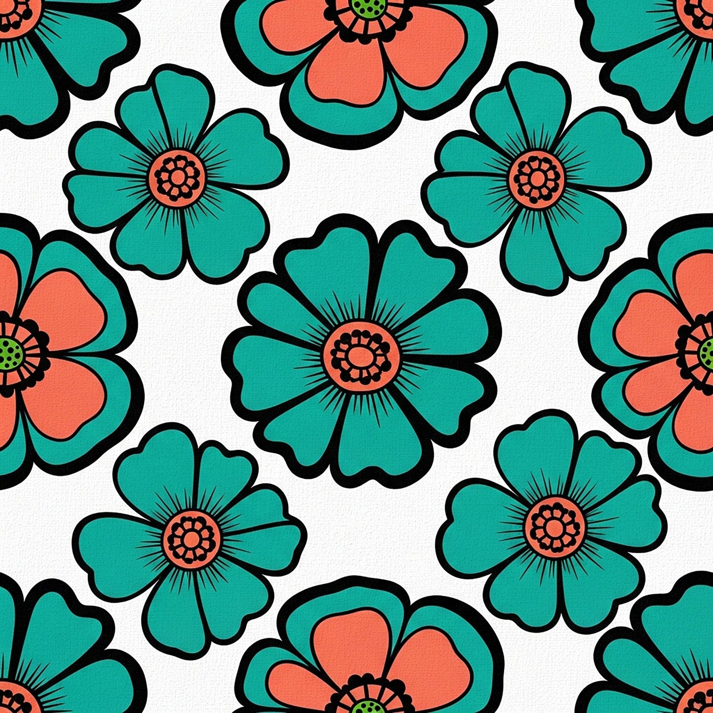 Summer Floral Pattern 7 Quilting Cotton Fabric