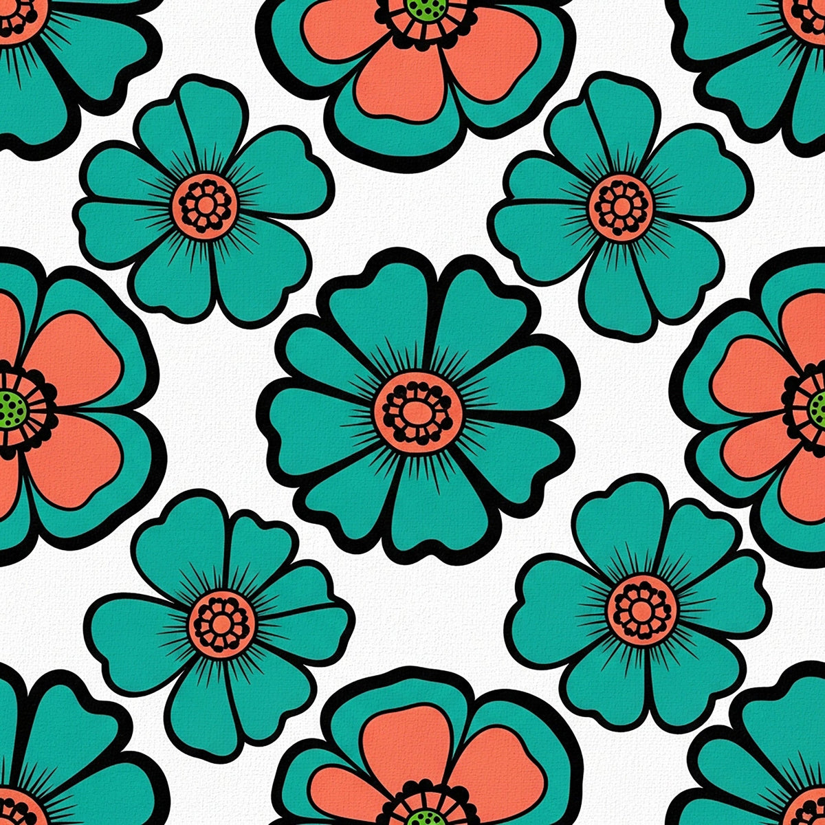 Mod Petal Pop Pattern 7 Minky Fabric