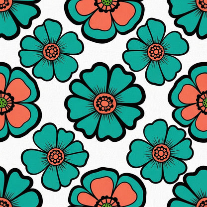 Mod Petal Pop Pattern 7 Minky Fabric