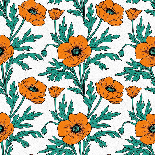 Summer Floral Pattern 8 Quilting Cotton Fabric