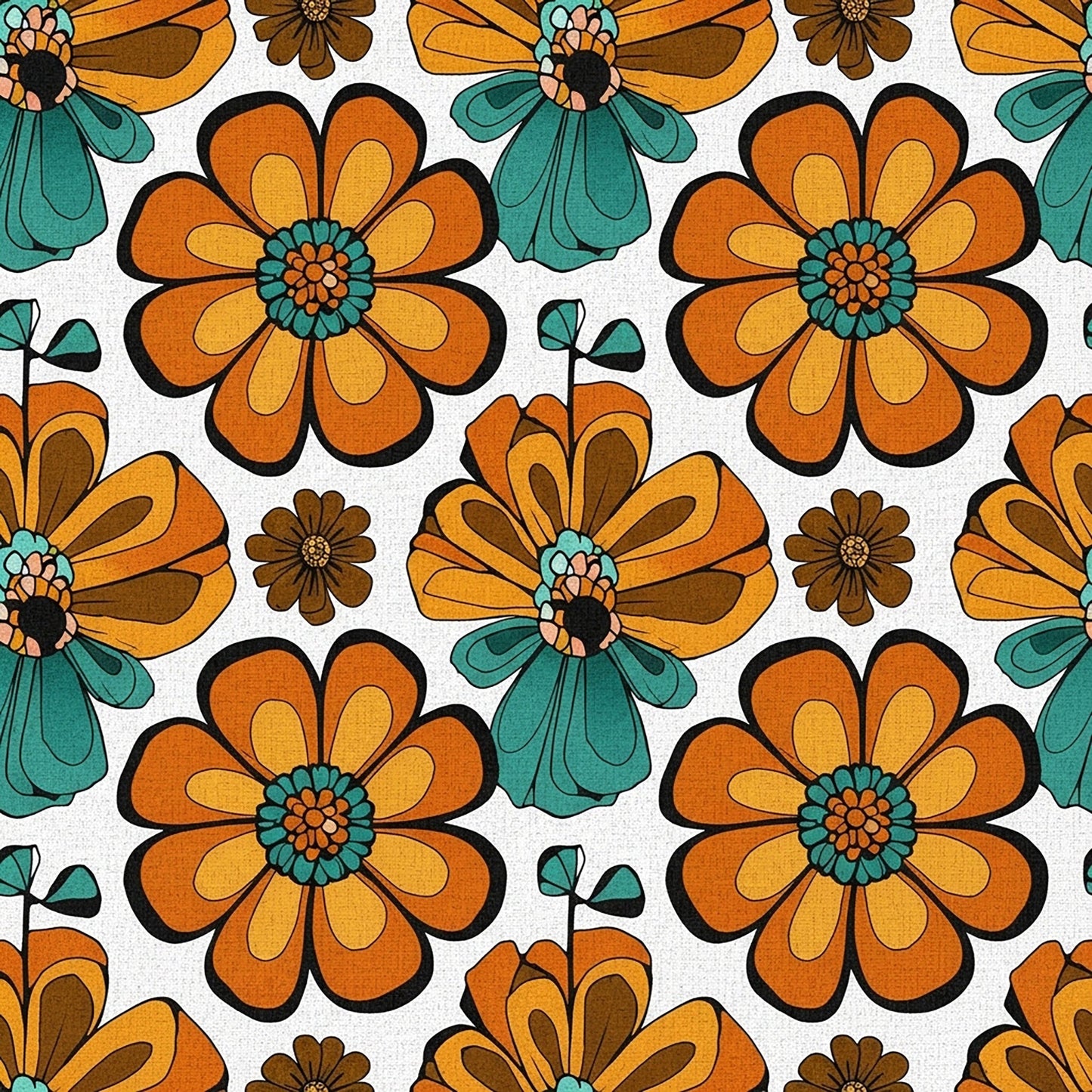 Summer Floral Pattern 9 Quilting Cotton Fabric