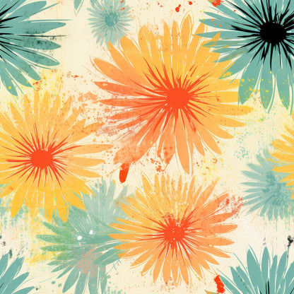 Sunwashed Daisies Pattern 12 Minky Fabric