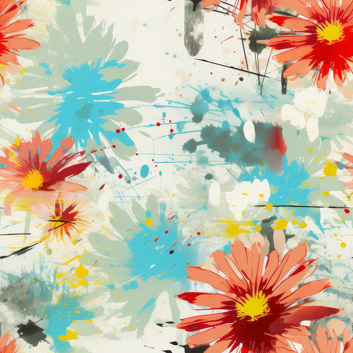 Sunwashed Daisies Pattern 8 Minky Fabric