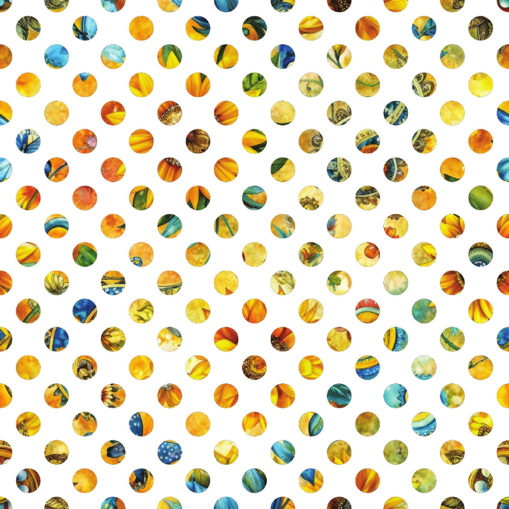 Golden Paisley Garden Pattern 14 Minky Fabric