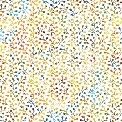 Golden Paisley Garden Pattern 20 Minky Fabric