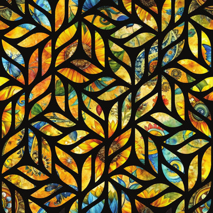 Golden Paisley Garden Pattern 21 Minky Fabric