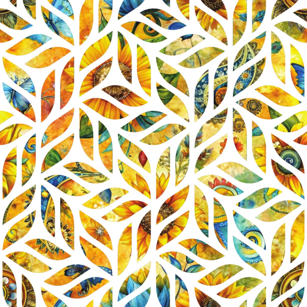 Golden Paisley Garden Pattern 22 Minky Fabric