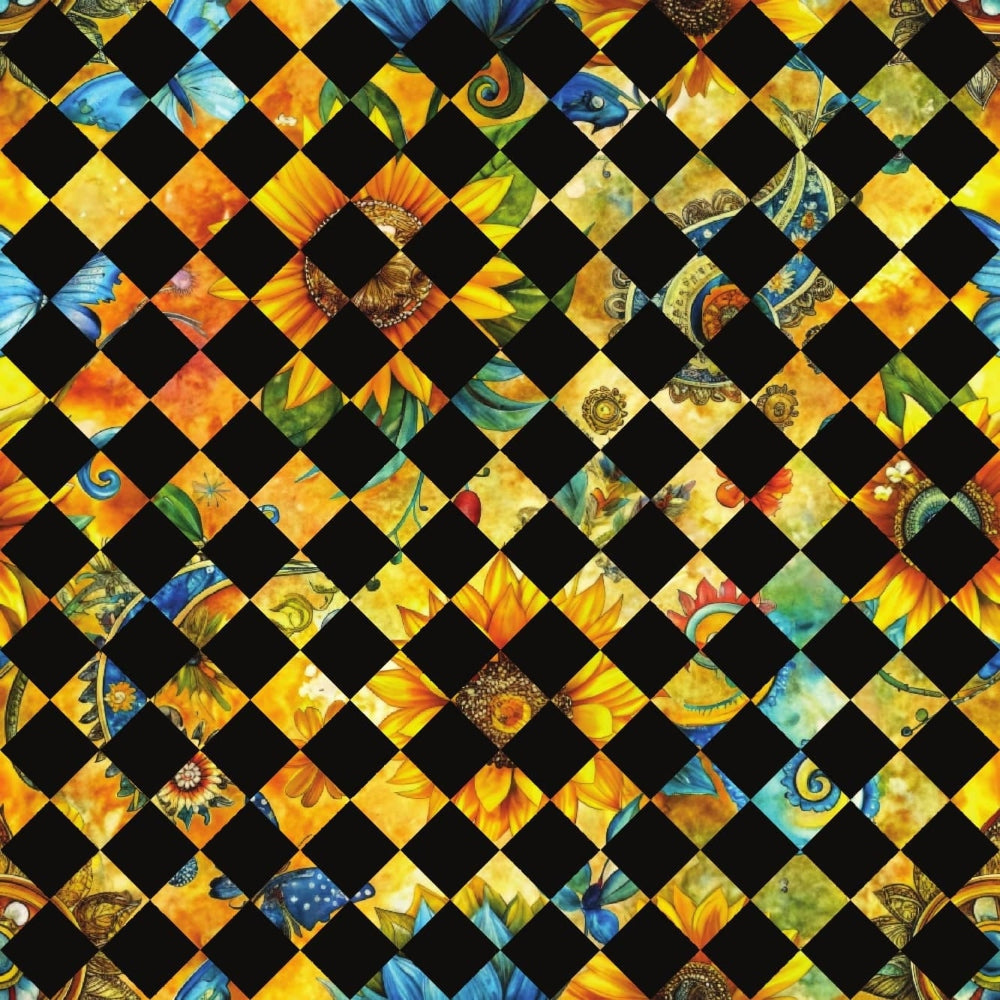 Golden Paisley Garden Pattern 25 Minky Fabric